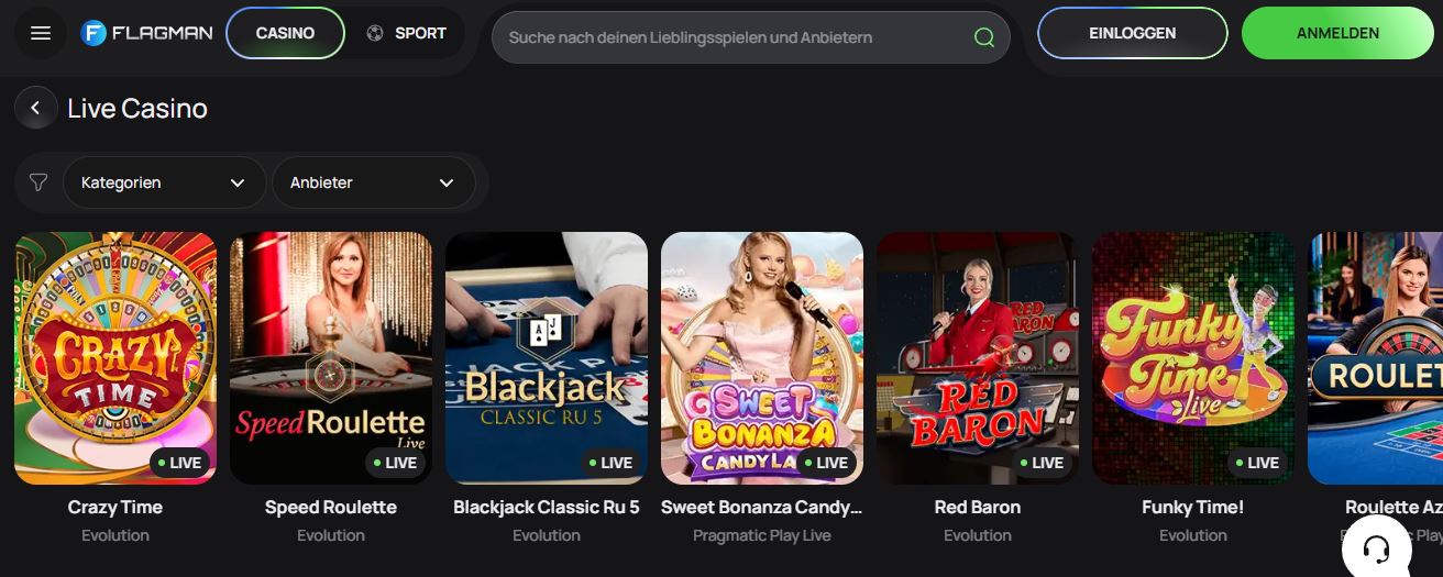 Spiele Live-Casino-Spiele mit echten Dealern online